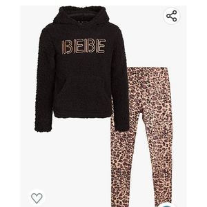NWT BEBE GIRLS SHERPA OUTFIT